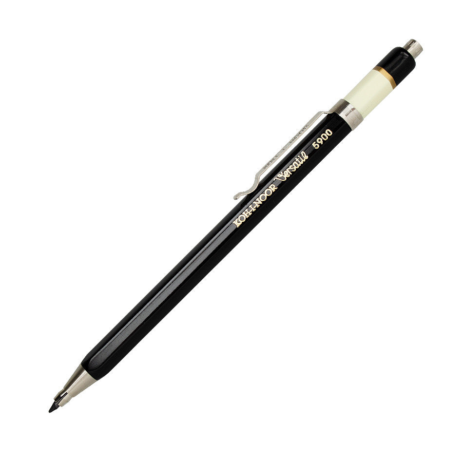 KOH-I-NOOR 5900 Metal Clutch Pencil Set - 2 Mm Lead, 2 Pack, Black